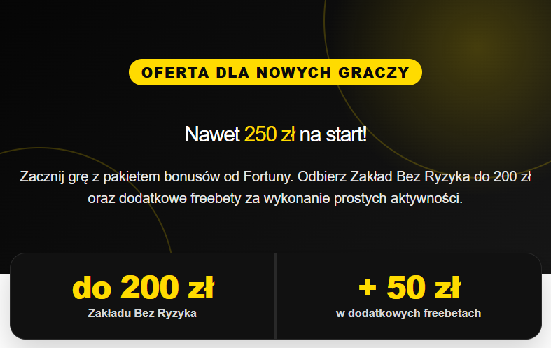 fortuna freebety za rejestracje